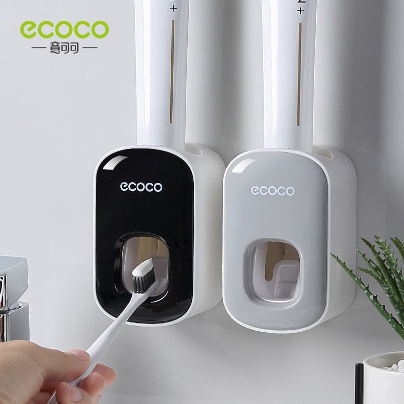 Wall Mount Automatic Toothpaste DispenserIntroducing the ECOCO Automatic Toothpaste Dispenser and Toothbrush Holder â the ultimate bathroom accessory for a hassle-free and organized oral care routine. ThiWall Mount Automatic Toothpaste Dispenser