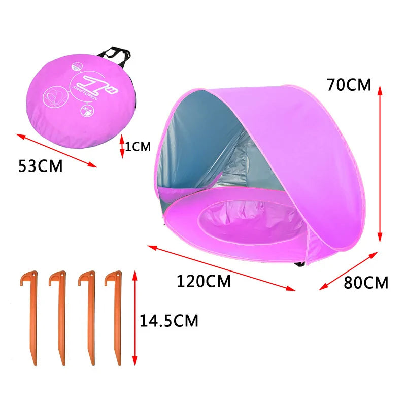 Baby Beach TentProtect Your Little One Under the SunEnsure your baby's safety with the Baby Beach Tent. Its UV-protective material shields delicate skin from harmful rays, letting Baby Beach Tent