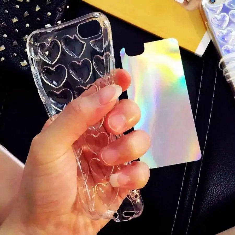 Holographic Love CasesProtect Your Phone in StyleKeep your phone safe and stylish with our Holographic Love Cases. Crafted to combine durability with a dazzling holographic design, these Holographic Love Cases