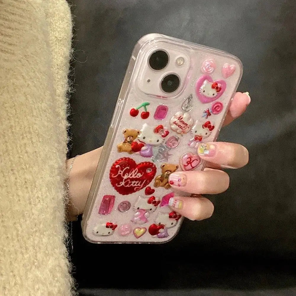Hello Kitty Clear Teddy Multicharm Phone CasesShow Your Love for Hello Kitty with Clear Teddy Multicharm Phone CasesExpress your affection for Hello Kitty with our Clear Teddy Multicharm Phone Cases. These adoraKitty Clear Teddy Multicharm Phone Cases
