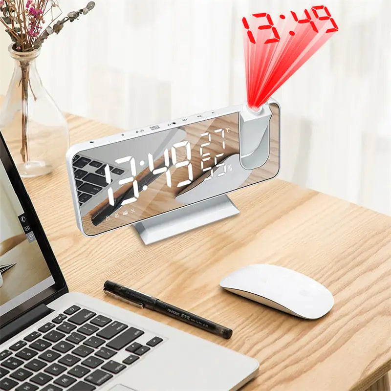 Led Digital Projection ClockIntroducing the Led Digital Projection Clock—an all-in-one solution to keep you organized, entertained, and on schedule!Stay Tuned: With its built-in Fm Radio, automLed Digital Projection Clock