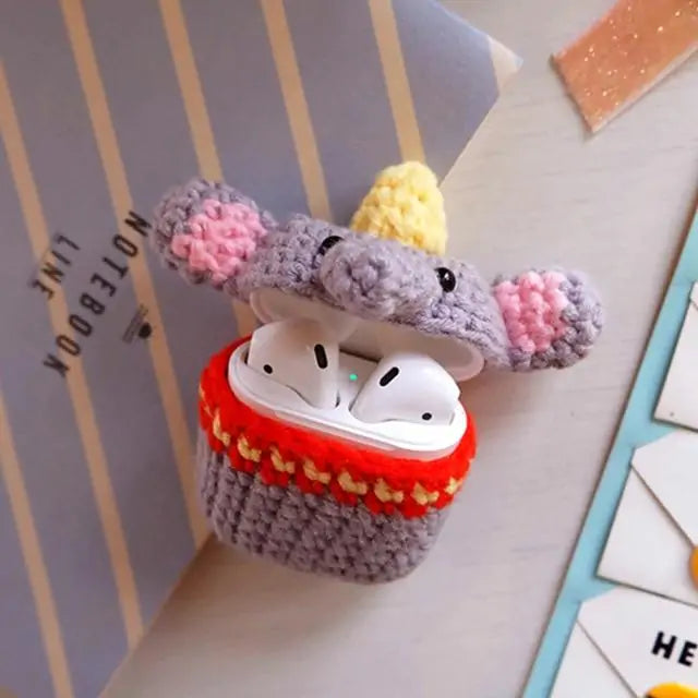 Knitted Cartoon Airpod CasesEmbrace Whimsical Charm with Knitted Cartoon AirPod CasesStep into a world of playful elegance with our Knitted Cartoon AirPod Cases, meticulously crafted to add a tKnitted Cartoon Airpod Cases