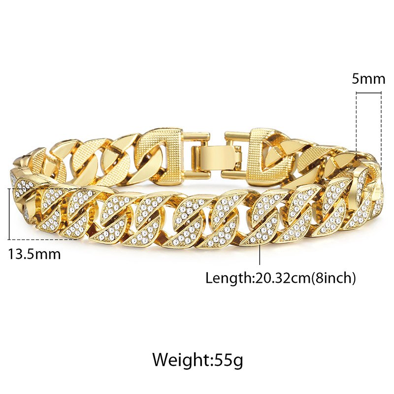 Miami Gold Curb Cuban BraceletIntroducing the Miami Gold Curb Cuban Chain Bracelet, a timeless and original piece of jewelry perfect for an elegant, sophisticated look. This beautiful bracelet isMiami Gold Curb Cuban Bracelet