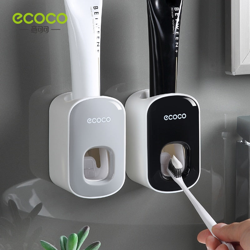 Wall Mount Automatic Toothpaste DispenserIntroducing the ECOCO Automatic Toothpaste Dispenser and Toothbrush Holder â the ultimate bathroom accessory for a hassle-free and organized oral care routine. ThiWall Mount Automatic Toothpaste Dispenser