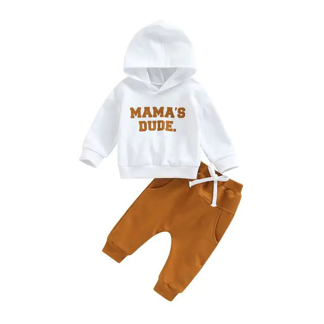 Baby Fall OutfitsIntroducing our Baby Boys 2Pcs Fall Outfits - the epitome of style and comfort for your little one this season! This delightful ensemble features a long-sleeve letteBaby Fall Outfits