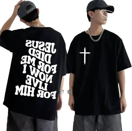 Men's Christian T Shirt Jesus Bible VerseInspirational Design: Features a powerful Bible verse that inspires and uplifts.
Comfortable Fit: Made from soft, high-quality cotton for all-day comfort.
Durable Shirt Jesus Bible Verse