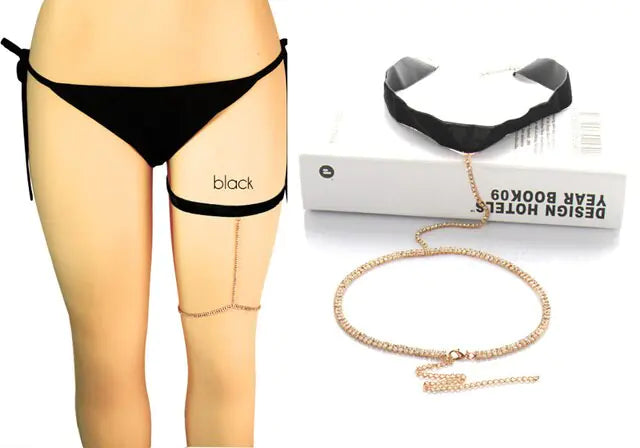 Leg Thigh ChainShine bright this summer with our Leg Thigh Chain! Designed to add a touch of glamour to your beach look, this body chain is a must-have accessory for every fashion-Leg Thigh Chain