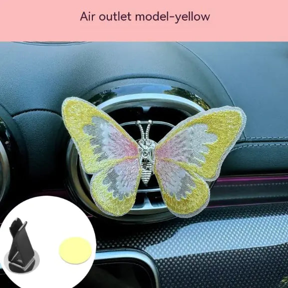 Moving Embroidery Butterfly Car Accessories### Product Description: Moving Embroidery Butterfly Center Console Air Outlet Decoration – Healing Series Car Accessories**Overview:**Transform your vehicle’s interMoving Embroidery Butterfly Car Accessories