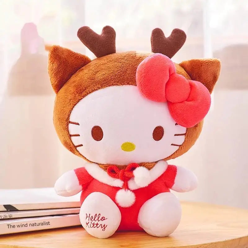 Hello Kitty Christmas Santa Reindeer PlushiesBring Holiday Cheer with Hello Kitty PlushiesCelebrate the season with the adorable Hello Kitty Christmas Santa Reindeer Plushies. These festive plushies are perfectKitty Christmas Santa Reindeer Plushies