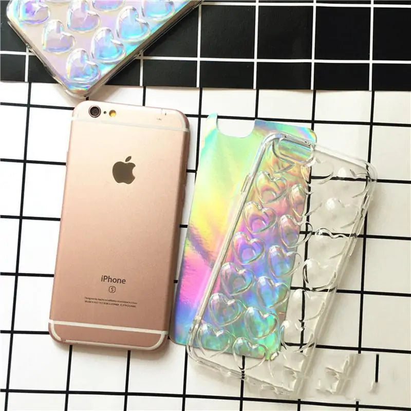 Holographic Love CasesProtect Your Phone in StyleKeep your phone safe and stylish with our Holographic Love Cases. Crafted to combine durability with a dazzling holographic design, these Holographic Love Cases