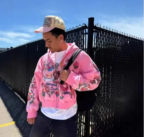 Religious printed jacketDescription:Express your faith in style with this Religious Printed Jacket. Featuring meaningful designs and symbols, this jacket combines comfort and inspiration inReligious printed jacket