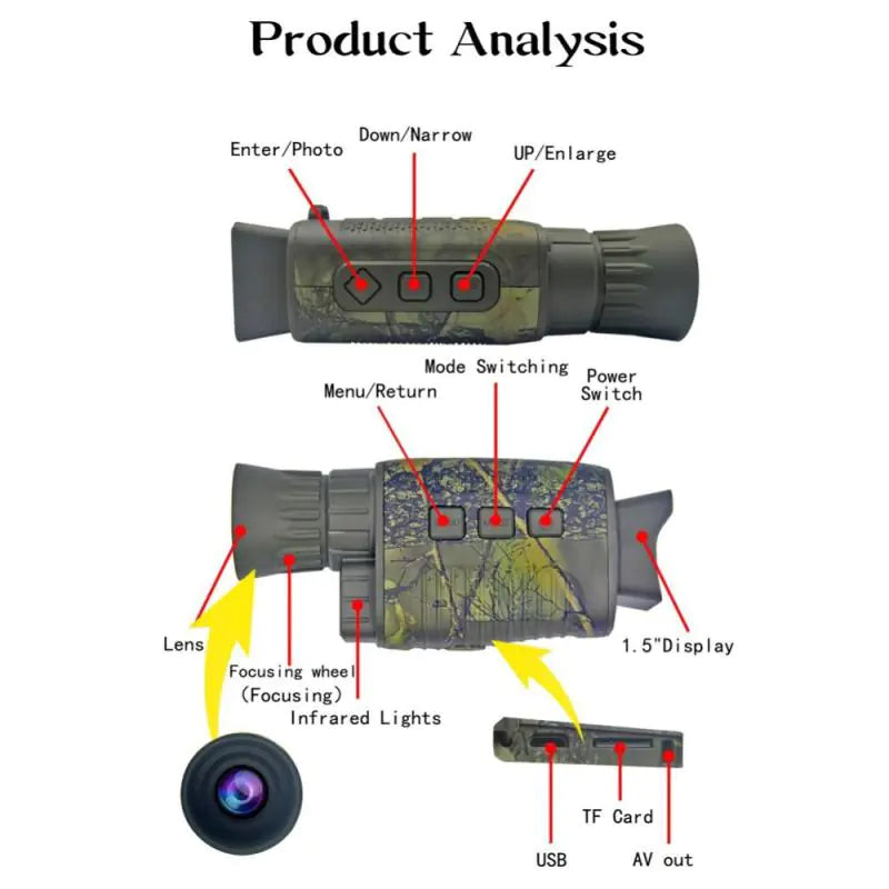 Digital Night MonocularSee Clearly in the DarkUnlock the mysteries of the night with our Digital Night Monocular, offering unparalleled visibility and clarity even in complete darkness. ExDigital Night Monocular