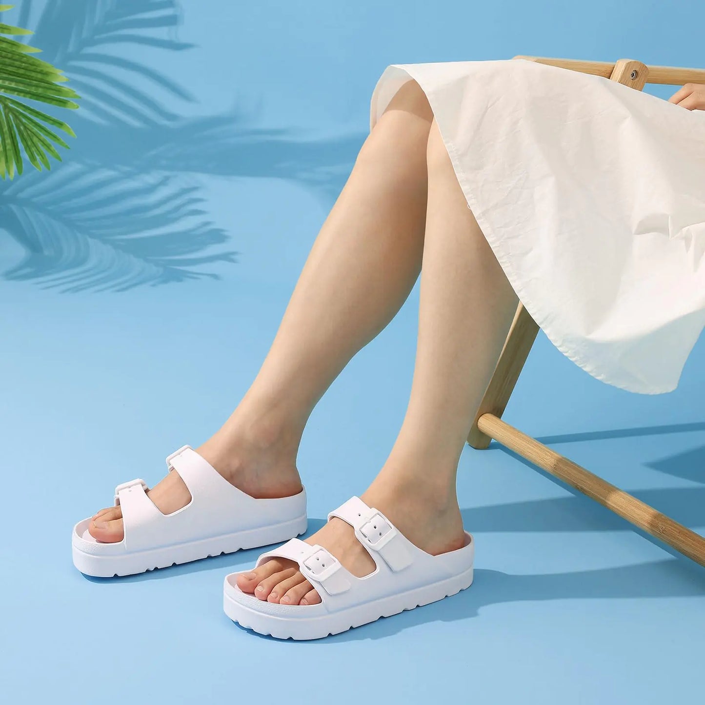Women's Platform Sandals with Arch Support, Chunky Lightweight Foam SlWomen's Platform Sandals with Arch Support, Chunky Lightweight Foam Slip on Slides, Comfortable Summer Beach Sandals with Adjustable Buckle
Product DetailArch Support, Chunky Lightweight Foam Slip
