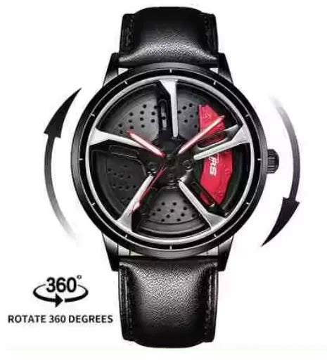3D Spinning Mens Watches Car RimElevate your wristwear with the Sports 3D Spinning Men's Watch, a masterpiece that combines dynamic automotive aesthetics with precision timekeeping. This unique tim3D Spinning Mens Watches Car Rim