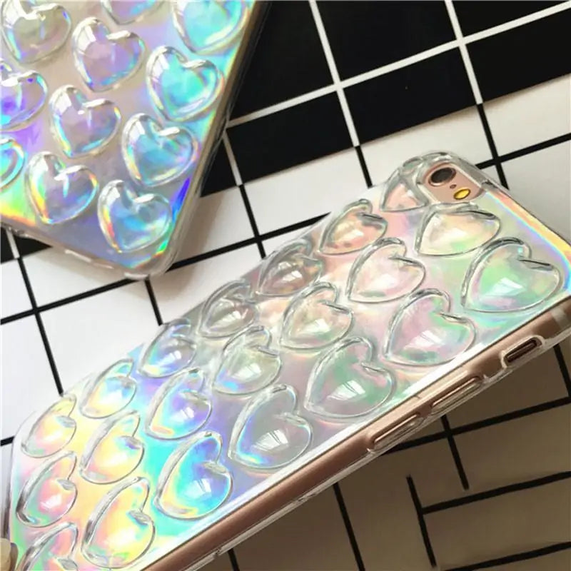 Holographic Love CasesProtect Your Phone in StyleKeep your phone safe and stylish with our Holographic Love Cases. Crafted to combine durability with a dazzling holographic design, these Holographic Love Cases