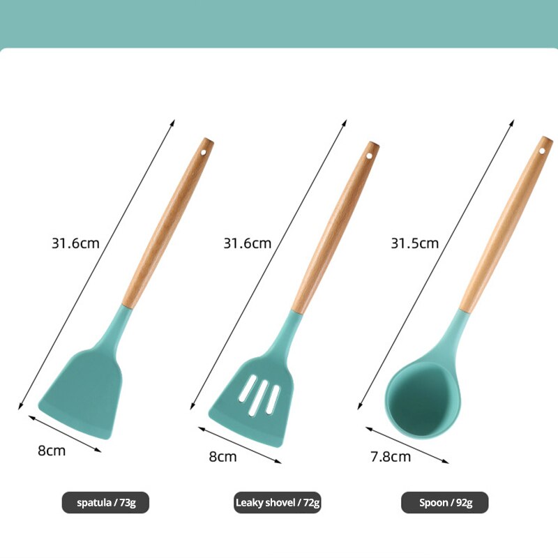 Non Stick Pot Spatula And SpoonUpgrade Your Kitchen with Our 12-Piece Wooden Handle Silicone Kitchen Utensils Set and Handy Storage Bucket!
Key Features:
Premium Material: Our cooking tools are crStick Pot Spatula