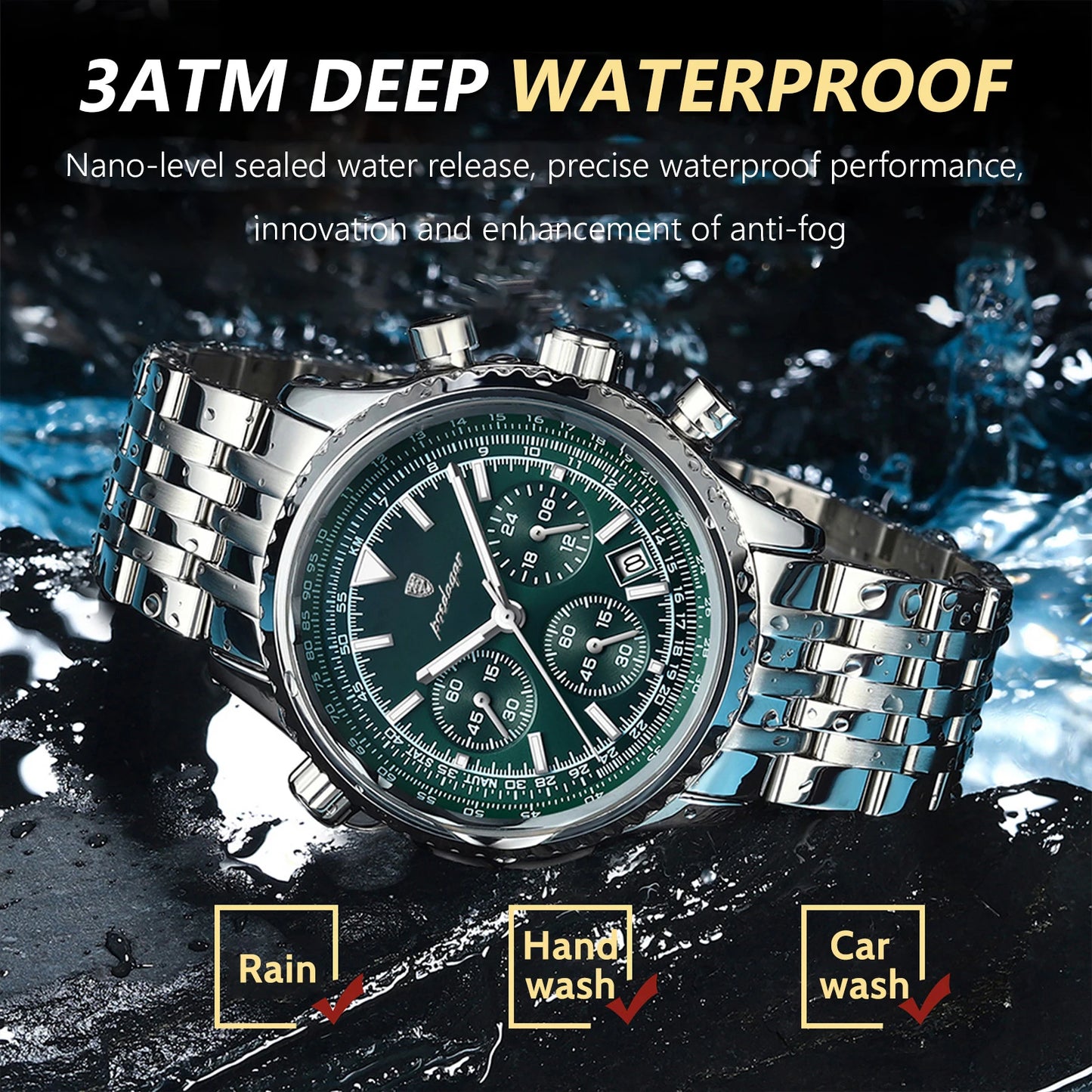 POEDAGAR Luxury Military Watch for Men Waterproof Luminous Date ChronoPackage Included:
1 x POEDAGAR Clock
1 x POEDAGAR Box
1 x Watchband adjust tool
1 x Watch wipe
1 x Warranty card
After-Sales Service:
If you have any questionMen Waterproof Luminous Date Chronograph Man Watch Sport Quartz Stainless Steel Men'