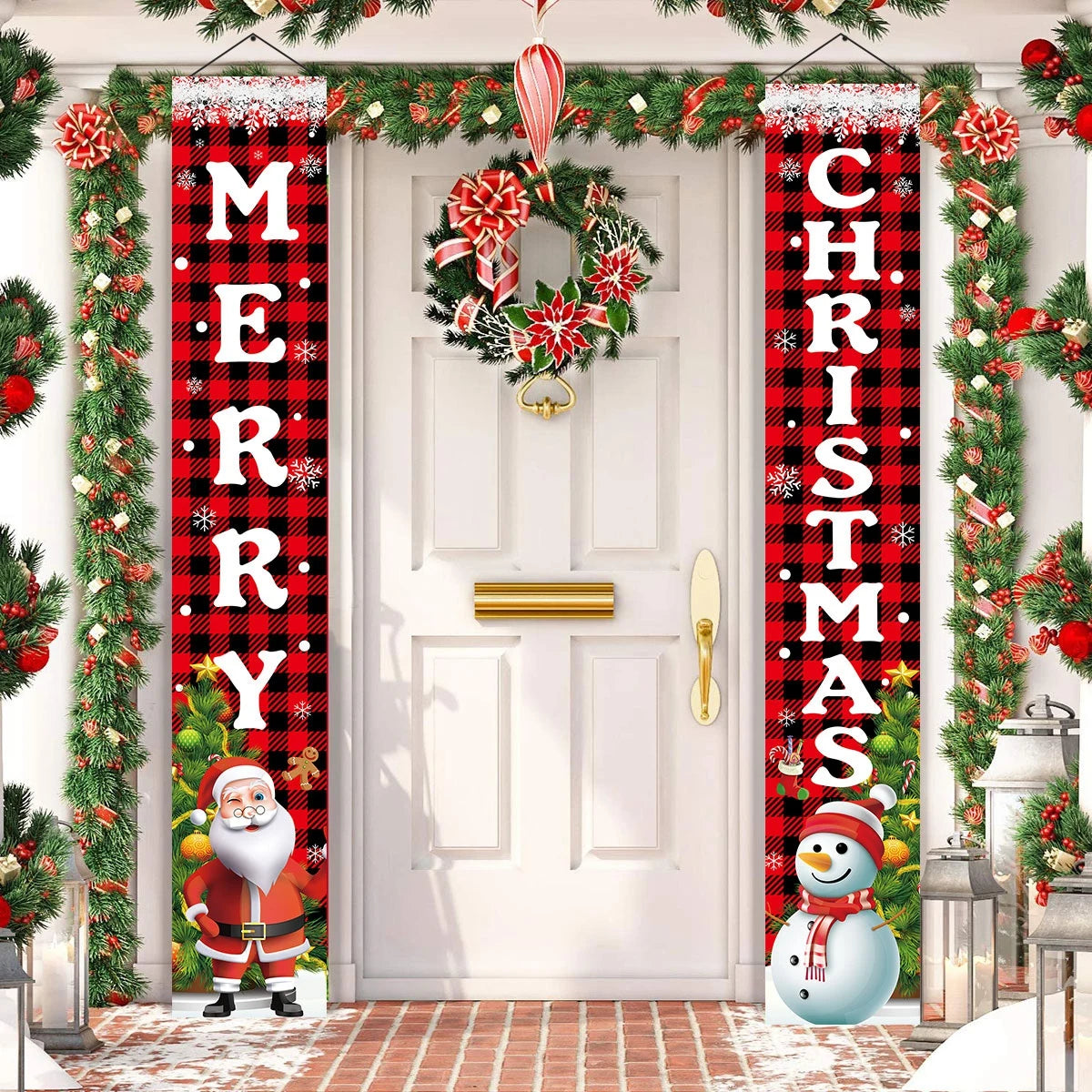 Merry Christmas Door Banner Decoration 2024 Christmas Decor for Home XMerry Christmas Door Banner Decoration 2024 Christmas Decor