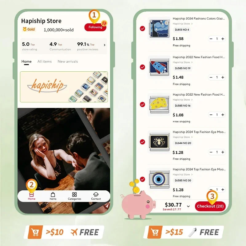 Hapiship 2024 Top Fashion Eye Moon Star Fish Spider Poker Queen Charm * Brand:Hapiship
* Make a Happy Bracelet !Hapiship 2024 Top Fashion Eye Moon Star Fish Spider Poker Queen Charm Italian Links Fit 9mm Bracelet Making DIY Jewelry DJ854