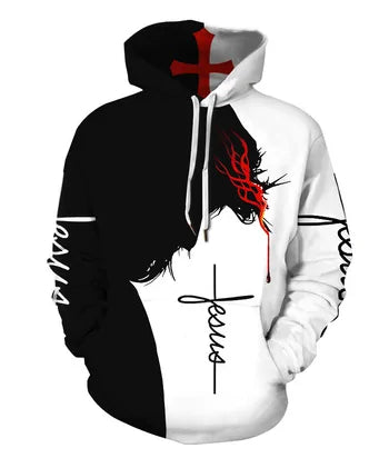 Unisex 3D Printed Jesus HoodieElevate your wardrobe with the Unisex 3D Printed Jesus Hoodie, designed to make a bold statement. This eye-catching hoodie features a vibrant, all-over 3D print of JUnisex 3D Printed Jesus Hoodie