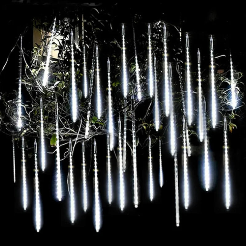 30/50cm Meteor Shower Rain 8 Tubes LED String Lights Waterproof ChristSpecification:
1.LED light color:Colorful / Blue/ White/warm white
2.LED bulbs of per tube: 30cm-18 LEDs; 50cm-30 LEDs
3.Tube Qty : 8 Tubes
4.Number of LED bulbs30/50cm Meteor Shower Rain 8 Tubes LED String Lights Waterproof Christmas Outdoor Patio Decorations Wedding Navidad Tree Holiday