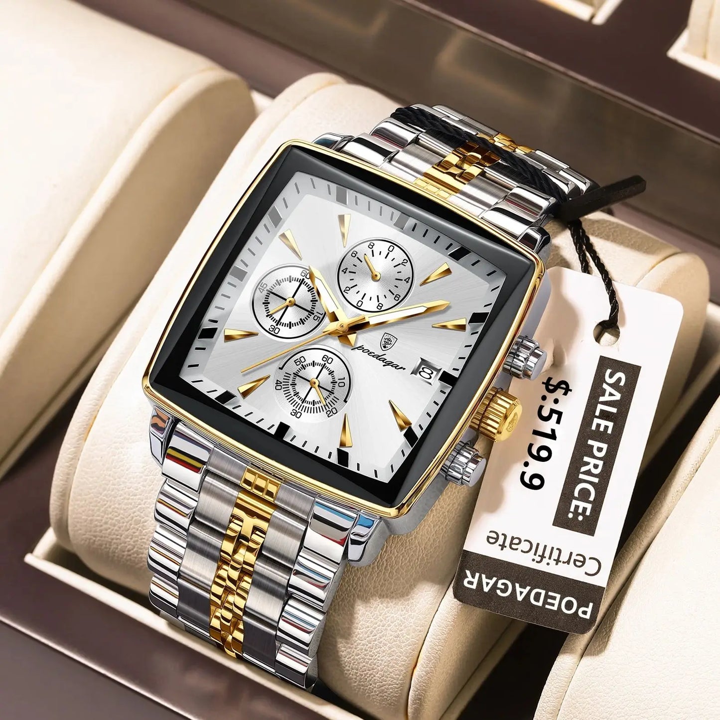 POEDAGAR Luxury Square Sport Man Wristwatch Waterproof Luminous ChronoPackage Included:
1 x POEDAGAR Clock
1 x POEDAGAR Box
1 x Watchband adjust tool
1 x Watch wipe
1 x Warranty card
After-Sales Service:
If you have any questionPOEDAGAR Luxury Square Sport Man Wristwatch Waterproof Luminous Chronograph Quartz Men'