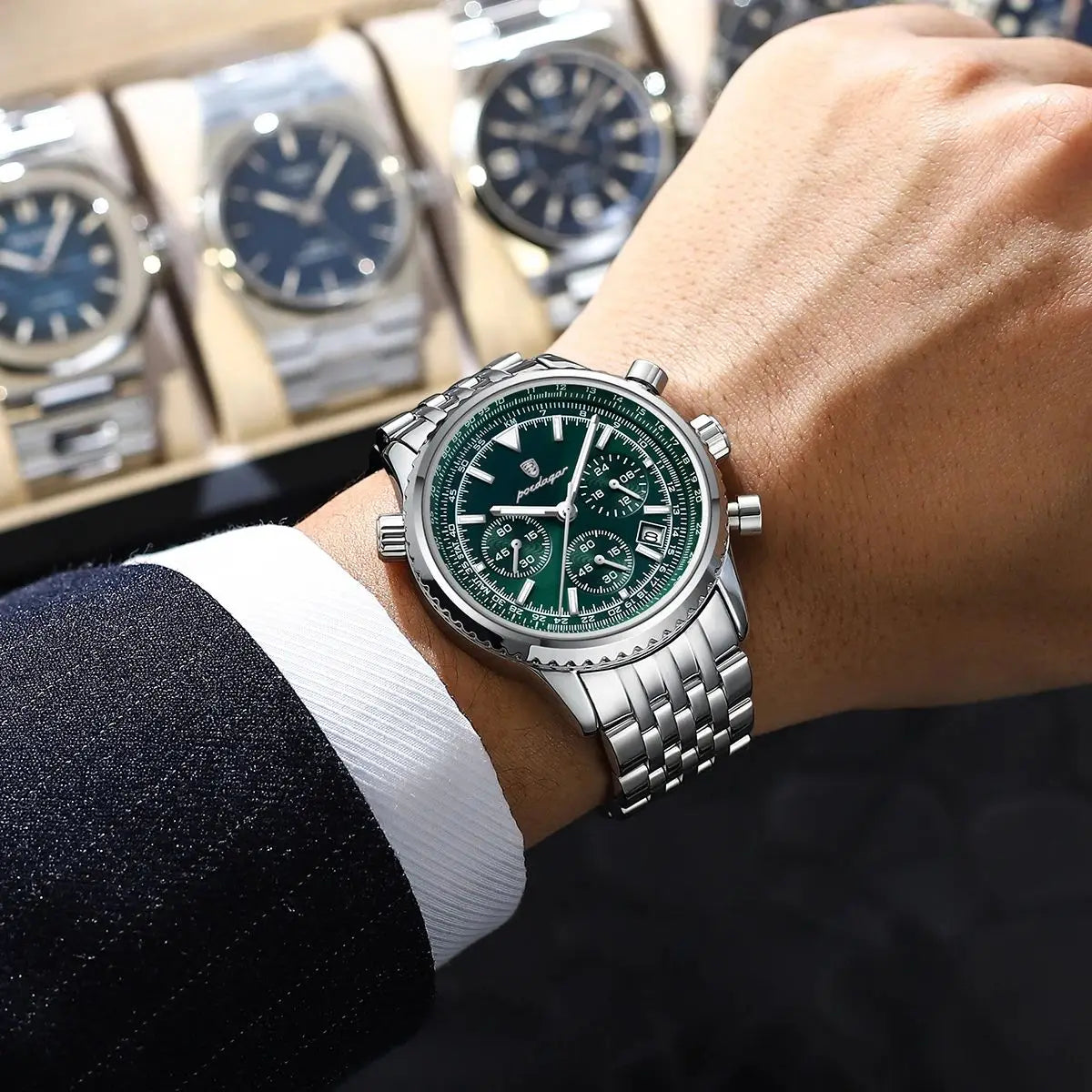 POEDAGAR Luxury Military Watch for Men Waterproof Luminous Date ChronoPackage Included:
1 x POEDAGAR Clock
1 x POEDAGAR Box
1 x Watchband adjust tool
1 x Watch wipe
1 x Warranty card
After-Sales Service:
If you have any questionMen Waterproof Luminous Date Chronograph Man Watch Sport Quartz Stainless Steel Men'