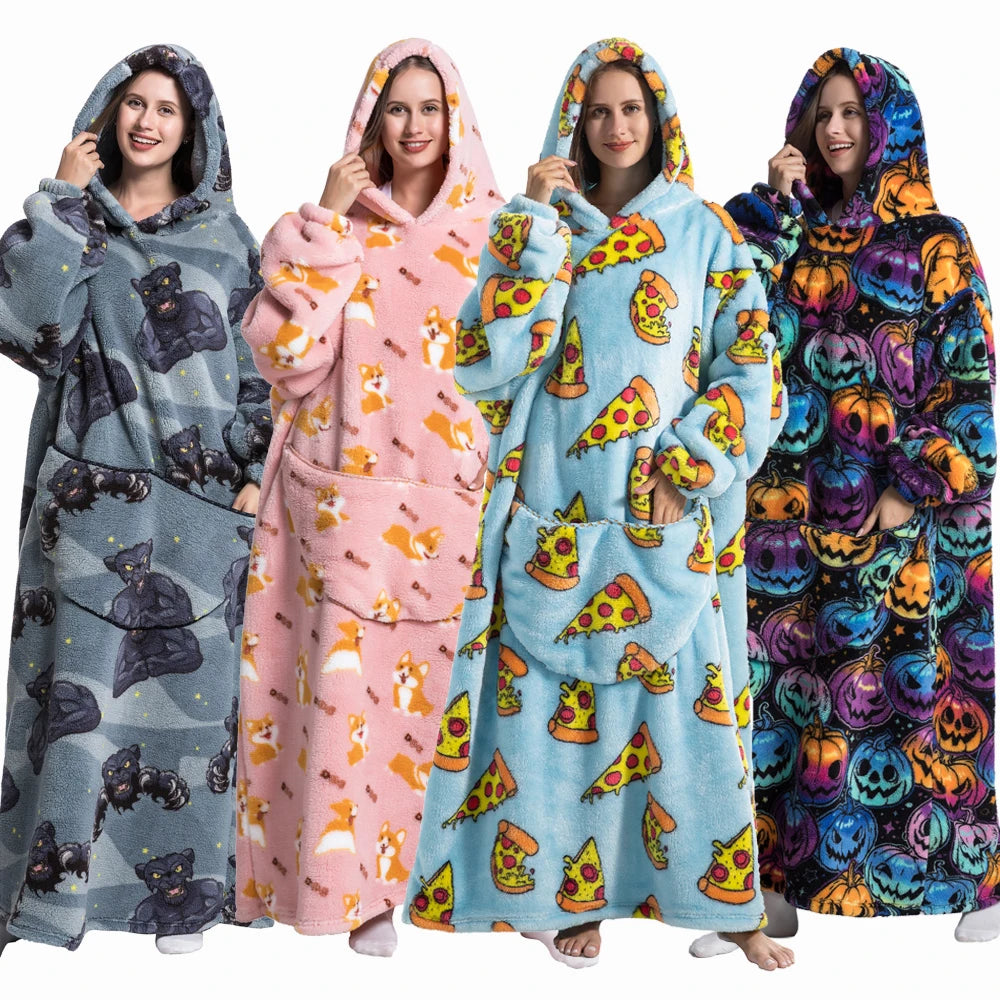 Winter Hoodies Sweatshirt Women Men Pullover Fleece Giant TV OversizedFeatures:
1.The dimenions of the wearable blanket is oversize that means very fit to anyone. Adults, teenage boys and girls can wear it easily.
2.Perfect and coWinter Hoodies Sweatshirt Women Men Pullover Fleece Giant TV Oversized Blanket