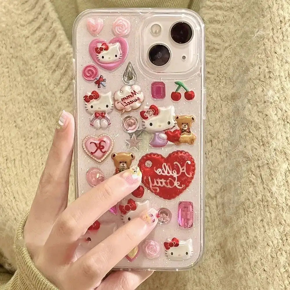 Hello Kitty Clear Teddy Multicharm Phone CasesShow Your Love for Hello Kitty with Clear Teddy Multicharm Phone CasesExpress your affection for Hello Kitty with our Clear Teddy Multicharm Phone Cases. These adoraKitty Clear Teddy Multicharm Phone Cases