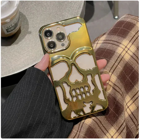 3D Skull Phone Case For I-PhoneElevate your style with our Luxury Plating 3D Skull Phone Case, designed specifically for the iPhone 14 Pro Max, 13, 12, and 11 Plus. This case is the perfect fusion3D Skull Phone Case