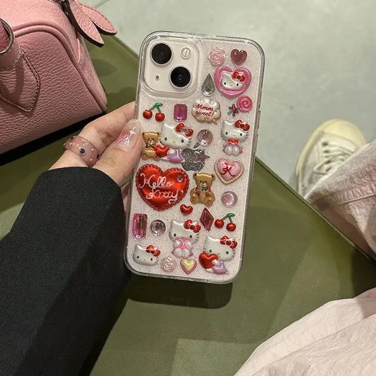 Hello Kitty Clear Teddy Multicharm Phone CasesShow Your Love for Hello Kitty with Clear Teddy Multicharm Phone CasesExpress your affection for Hello Kitty with our Clear Teddy Multicharm Phone Cases. These adoraKitty Clear Teddy Multicharm Phone Cases