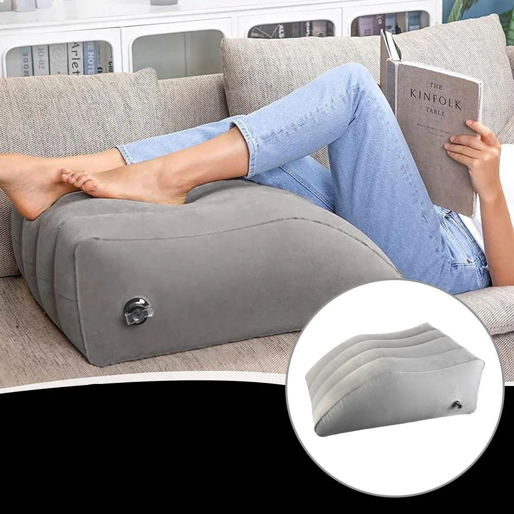 Ergonomic Leg PillowAre your legs screaming for a break? Say goodbye to discomfort and hello to relaxation with our Ergonomic Inflatable Leg Pillow! Here's how we make comfort our priorErgonomic Leg Pillow