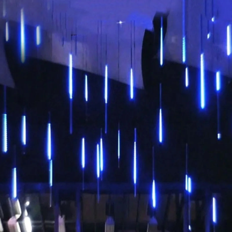 30/50cm Meteor Shower Rain 8 Tubes LED String Lights Waterproof ChristSpecification:
1.LED light color:Colorful / Blue/ White/warm white
2.LED bulbs of per tube: 30cm-18 LEDs; 50cm-30 LEDs
3.Tube Qty : 8 Tubes
4.Number of LED bulbs30/50cm Meteor Shower Rain 8 Tubes LED String Lights Waterproof Christmas Outdoor Patio Decorations Wedding Navidad Tree Holiday