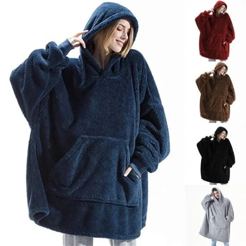 Hoodies Winter Warm Comfort Flannel Blanket with Sleeves Oversized WomPlease note: When purchasing a size, please measure the length of the foot and choose the size according to the length of the foot. Friends with wide or fat feet areSleeves Oversized Women Men Pullovers Thicken Fleece Giant TV Blanket Home wear