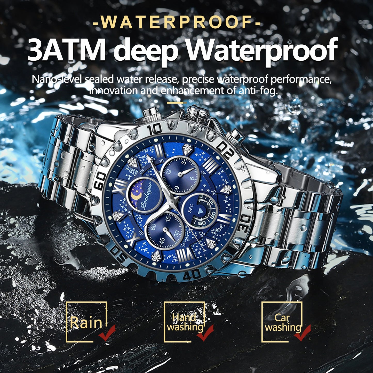 POEDAGAR Luxury Watch for Man Quartz Sports Men Watch Waterproof LuminPackage Included:
1 x POEDAGAR Clock
1 x POEDAGAR Box
1 x Watchband adjust tool
1 x Watch wipe
1 x Warranty card
After-Sales Service:
Any questions, please contact Man Quartz Sports Men Watch Waterproof Luminous Stainless Steel Chronograph Men'