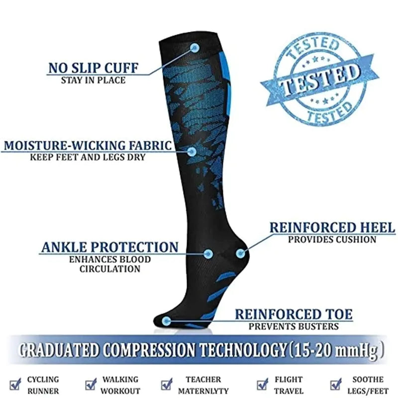 Graduated Compression Sports Recovery SocksElevate Your Recovery Game with Our Graduated Compression Sports Recovery Socks!Get ready to bounce back from intense workouts and conquer your fitness goals with ouGraduated Compression Sports Recovery Socks