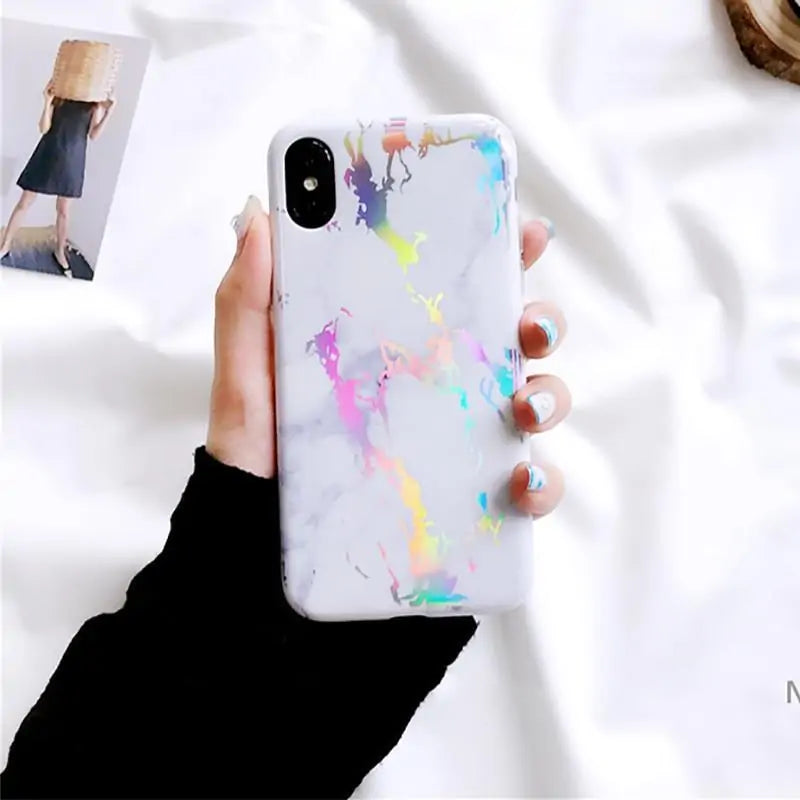 Laser Marble CasesIlluminate Your Style with Laser Marble CasesElevate your phone's protection with our Laser Marble Cases, featuring a captivating blend of marble patterns and laser-Laser Marble Cases