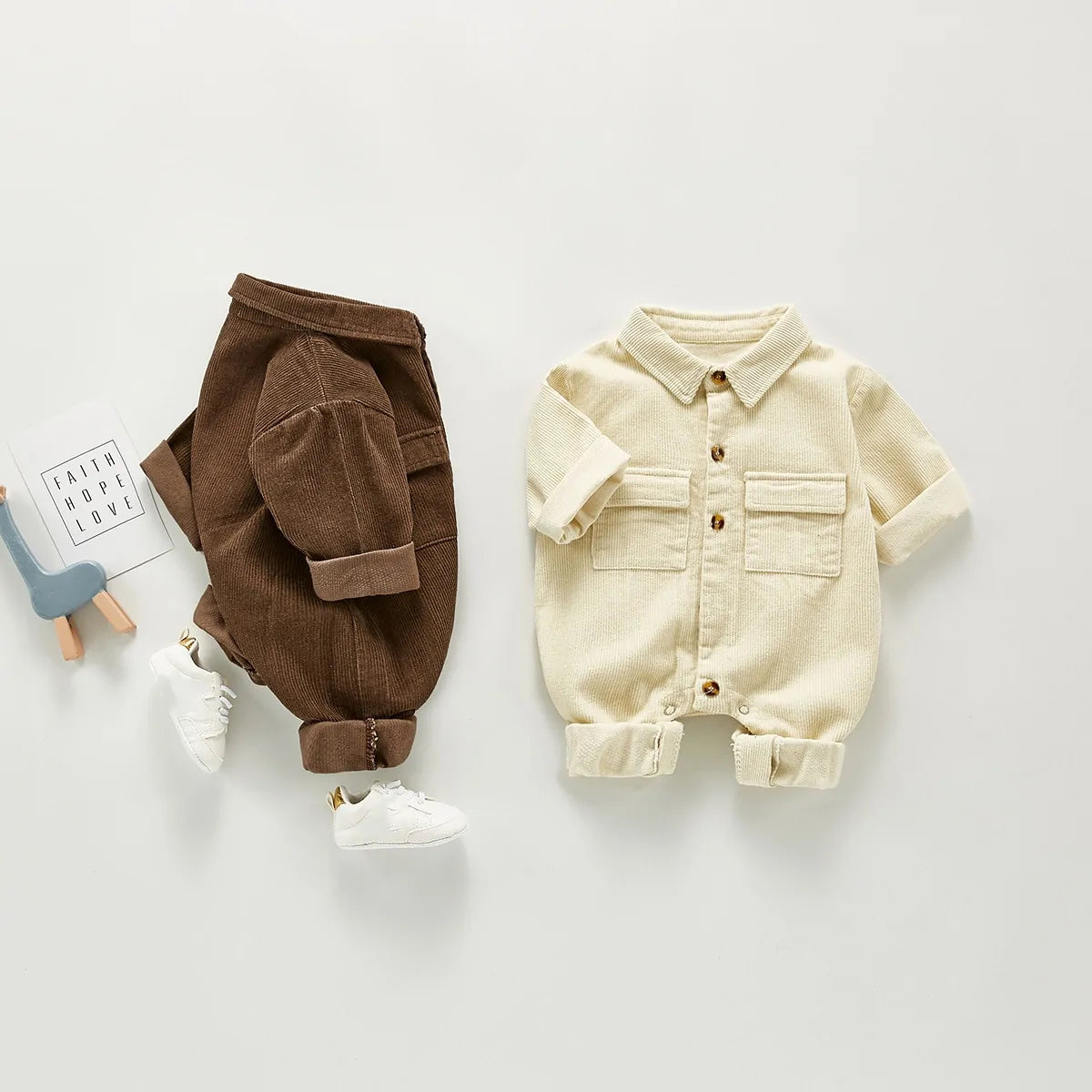 Baby JumpsuitIntroducing the Baby Jumpsuit: Cozy Comfort for Your Little One's Style Journey!Upgrade your little one's wardrobe with our adorable Baby Jumpsuit—a must-have for auBaby Jumpsuit