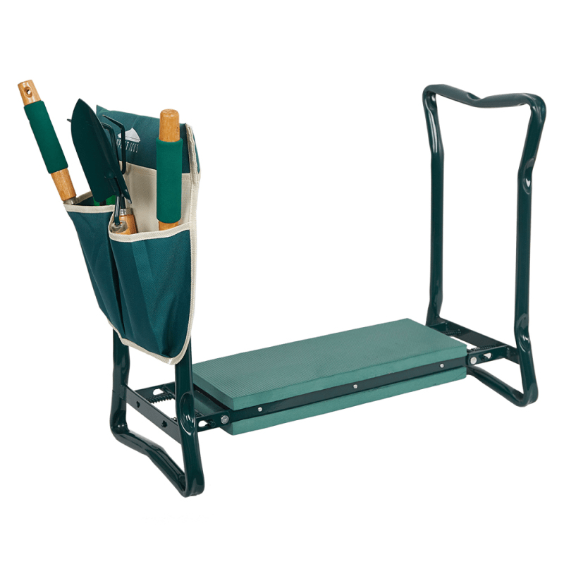 Garden KneelerMaterial: metal and foam
Size: 60x27x49 cm / 23,4x10,5x19,1 inches (L x W x H)
Foam Pad Size: 40.5x15.5x5.5 cm / 15.8x6.0x2.1 inches (L x W x H)
Small bag size: 27.5Garden Kneeler
