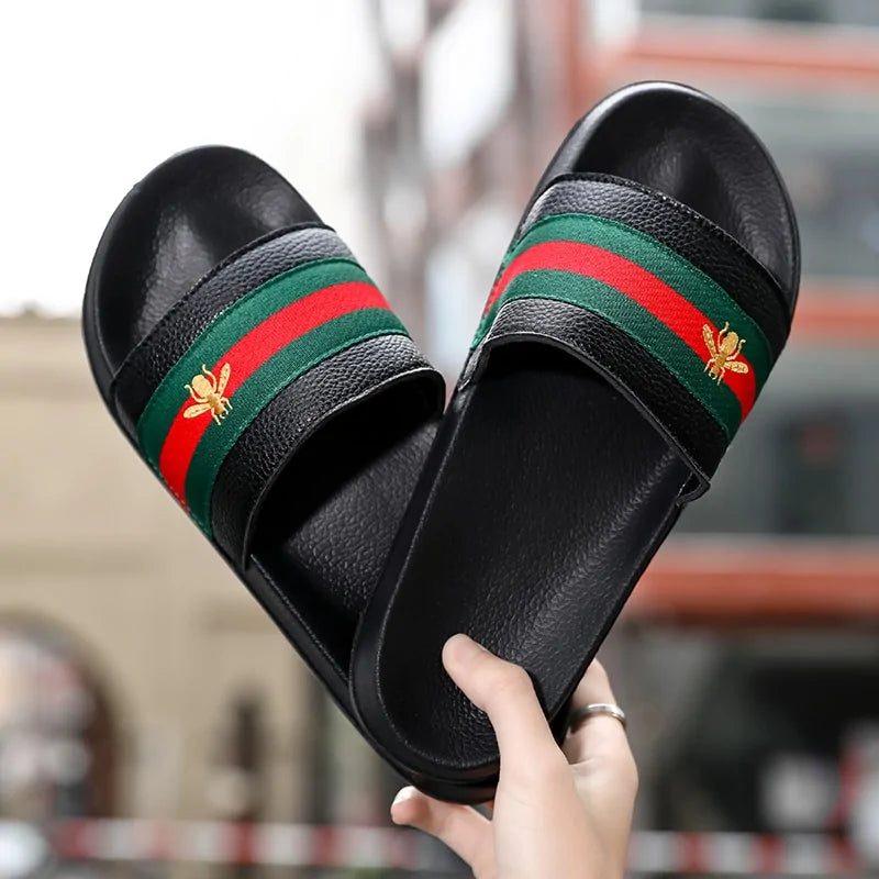 Men's Summer Slides SlippersIntroducing our Men's Summer Slides Slippers, the ultimate blend of style, comfort, and durability for your leisure moments!Crafted with high-quality PU upper materiSummer Slides Slippers