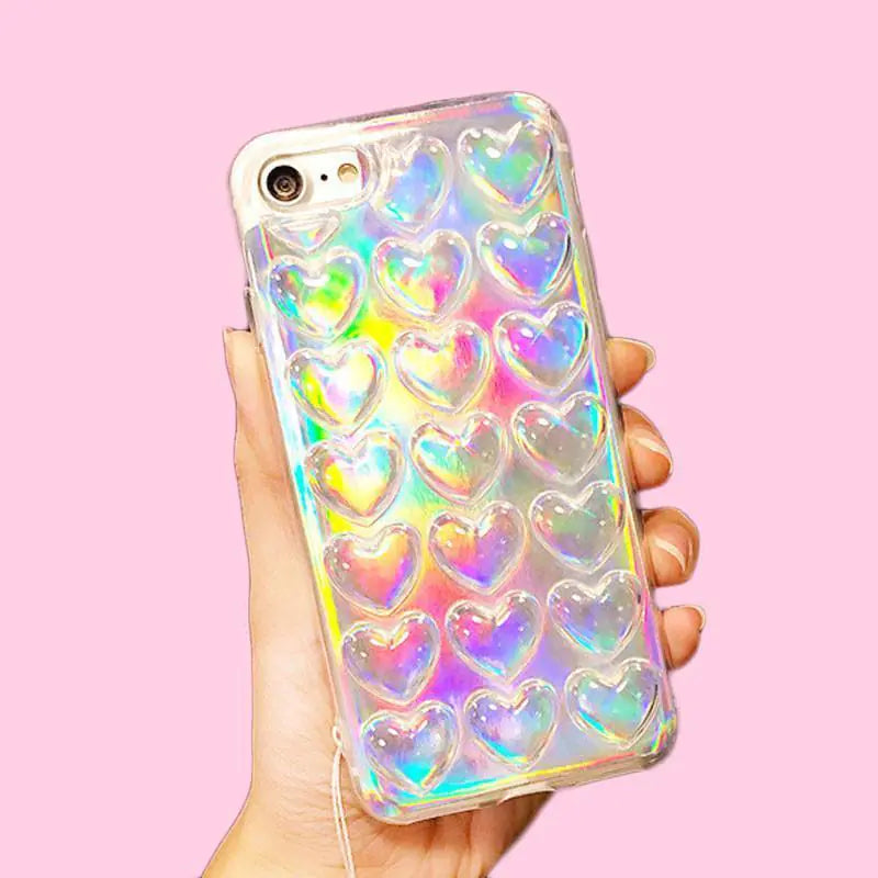 Holographic Love CasesProtect Your Phone in StyleKeep your phone safe and stylish with our Holographic Love Cases. Crafted to combine durability with a dazzling holographic design, these Holographic Love Cases