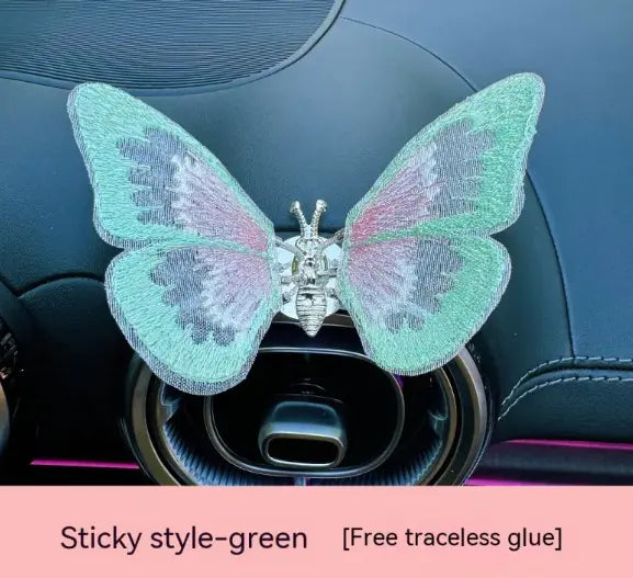 Moving Embroidery Butterfly Car Accessories### Product Description: Moving Embroidery Butterfly Center Console Air Outlet Decoration – Healing Series Car Accessories**Overview:**Transform your vehicle’s interMoving Embroidery Butterfly Car Accessories