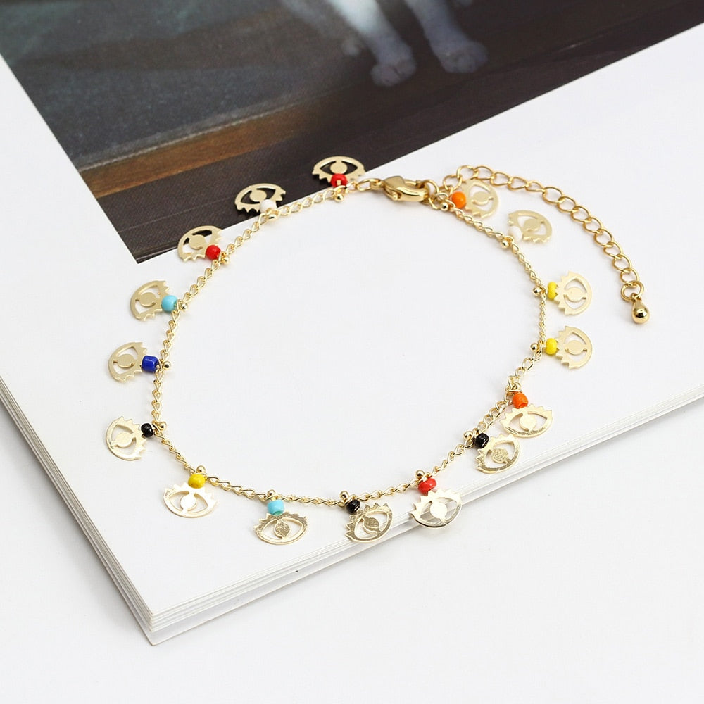 Charm BraceletIntroducing the Charm Bracelet! This beautiful bracelet is made of high quality materials, including copper, pearls, and natural stones. It's the perfect accessory tCharm Bracelet