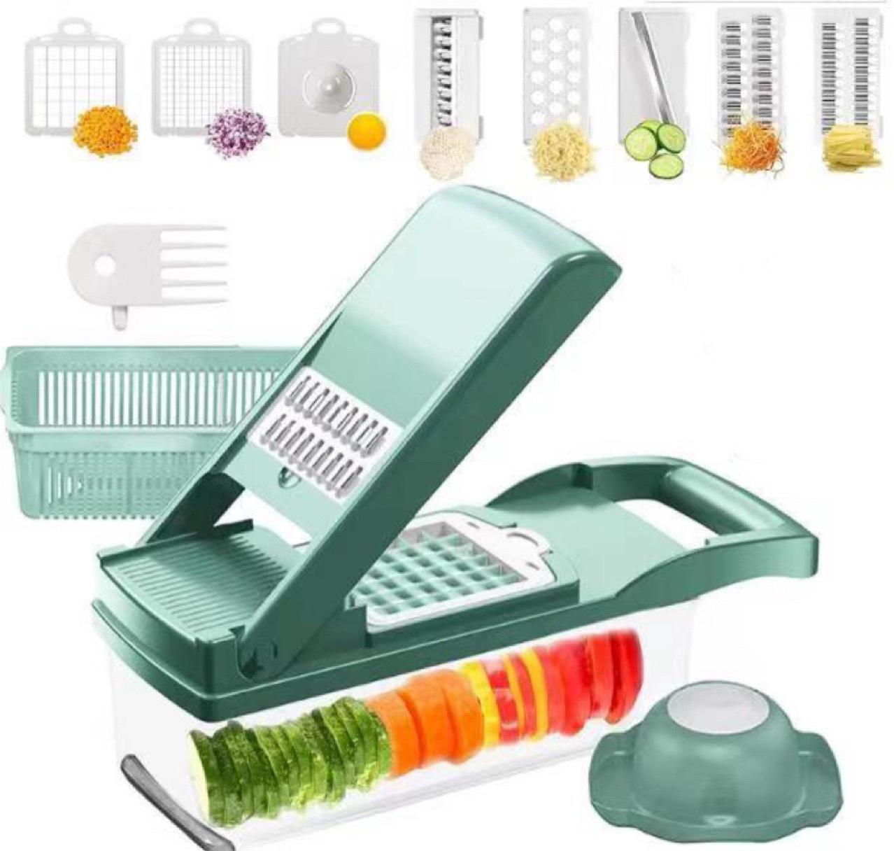 Vegetable Chopper KitchenRevolutionize your kitchen experience with our versatile Vegetable Chopper Slicer, a true multitasking marvel. This 10-piece set equips you with the essential tools Vegetable Chopper Kitchen