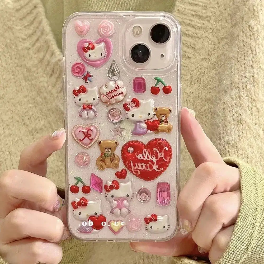 Hello Kitty Clear Teddy Multicharm Phone CasesShow Your Love for Hello Kitty with Clear Teddy Multicharm Phone CasesExpress your affection for Hello Kitty with our Clear Teddy Multicharm Phone Cases. These adoraKitty Clear Teddy Multicharm Phone Cases
