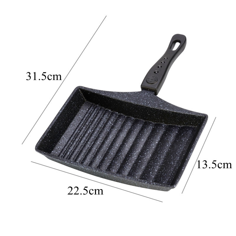 Non-Stick Wave Bottom SaucepanIntroducing the Non-Stick Wave Bottom Tamagoyaki Omelette Saucepan, a versatile frying pan designed specifically for creating delicious and perfectly rolled Japanese-Stick Wave Bottom Saucepan