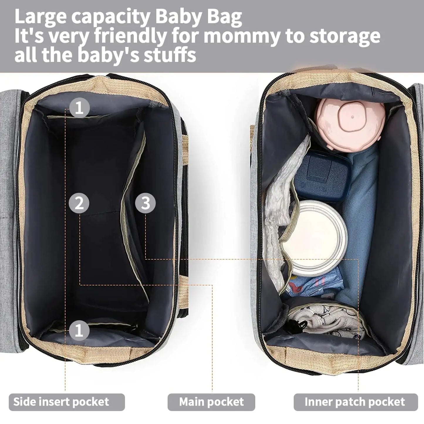 Baby Diaper Bag Nappy Stroller For BabyYour Trusted Companion for Parenthood Adventures!Introducing our Baby Diaper Bag Nappy Stroller—a must-have for every parent on the go! Designed with convenience andBaby Diaper Bag Nappy Stroller