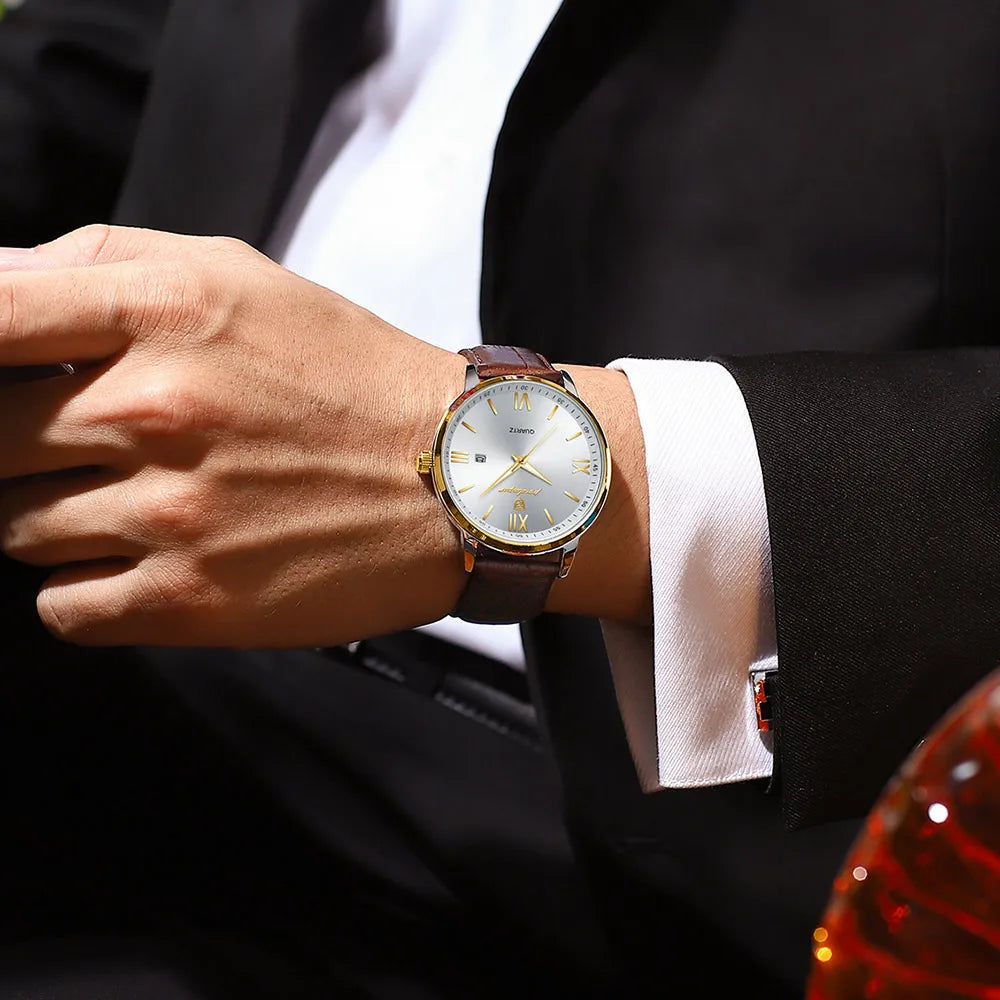 Leather Men Quartz Luxury WatchesElevate Your Style with Our Exquisite Leather Men Quartz Luxury Watches!Indulge in the epitome of sophistication and elegance with our luxurious leather men's quartzLeather Men Quartz Luxury Watches