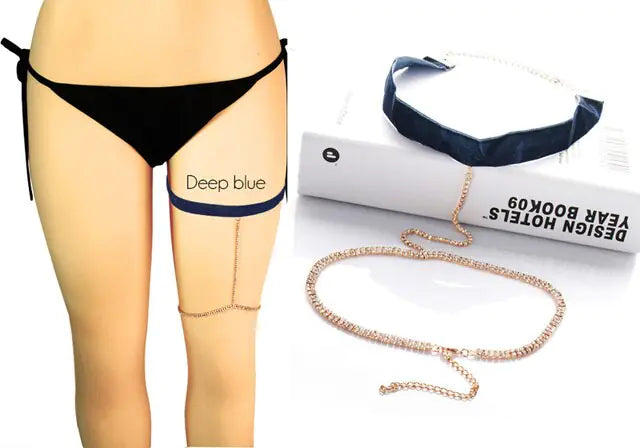 Leg Thigh ChainShine bright this summer with our Leg Thigh Chain! Designed to add a touch of glamour to your beach look, this body chain is a must-have accessory for every fashion-Leg Thigh Chain