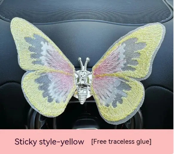 Moving Embroidery Butterfly Car Accessories### Product Description: Moving Embroidery Butterfly Center Console Air Outlet Decoration – Healing Series Car Accessories**Overview:**Transform your vehicle’s interMoving Embroidery Butterfly Car Accessories
